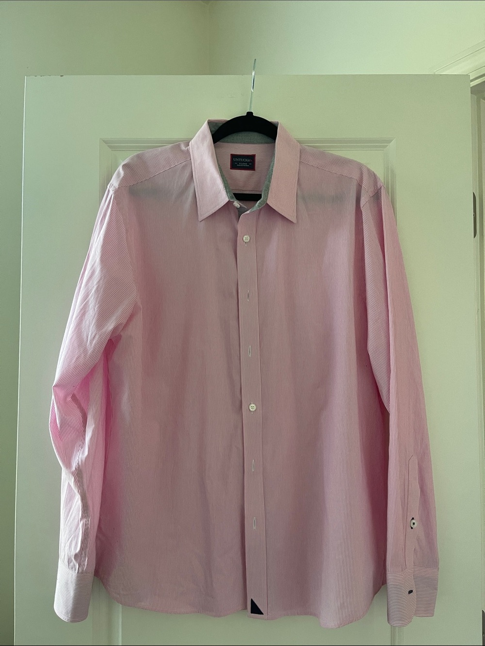 UNTUCKit Pink Striped Dress Shirt - Classic Button-Down